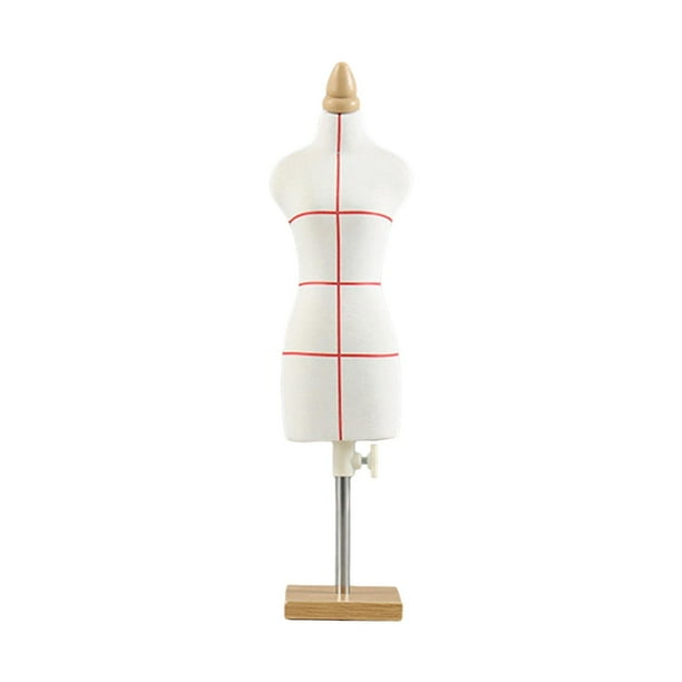 Maniquí de moda decorativo para vestido de muñeca, modelo de mini modista, soporte decorativo 33cm y base cuadrada