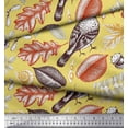 thumbnail image 2 of Soimoi Modal Satin Fabric Bird & Leaves Print Sewing Fabric Yard 42 Inch Wide, 2 of 3