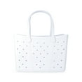 thumbnail image 4 of Time and Tru Women's Waterproof EVA Beach Tote Bag, White, 4 of 5