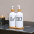 thumbnail image 6 of Soap Dispenser Bathroom Set- Hand and Lotion Soap Dispenser Set for Black Bathroom Decor,16 Oz Hand Soap Dispenser for Bathroom, Bathroom Accessories-White, 6 of 7