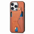 thumbnail image 2 of For iPhone 16 Pro Case K-Shaped Kickstand Leather+PC+TPU Phone Cover - Black, 2 of 5