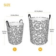 thumbnail image 2 of Lsque Snake pattern Laundry Hamper Basket, Tall Woven Rope Hamper Basket for Clothes, Lightweight Storage Basket, Collapsible Waterproof-Small, 2 of 8