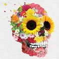 thumbnail image 3 of Tee Hunt Sunflowers Sugar Skull Women's T-Shirt Day of the Dead Calavera Mexico Shirt, 3 of 5