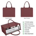 thumbnail image 1 of Large Capacity Tote Bag,Red Black Checkered Pattern Handbag Fashion Luxury Tote Bag,15.7"x13"x 5.1" Inches,Laptop Compatible, 1 of 4