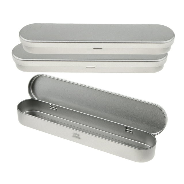 Estuche Vacío, 3 Piezas Rectangular De Metal Contenedores De Con Bisagras Vacías Necesidades Básicas Organizador De Almacenamiento Hogar jinwen Estuche de almacenamiento rectangular