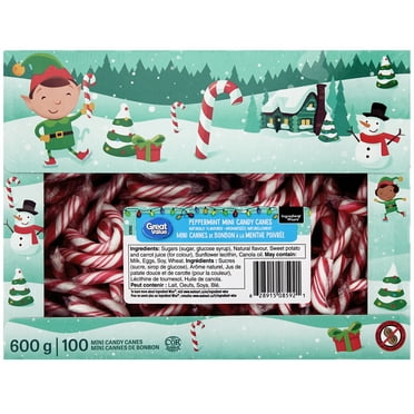 Great Value Naturally Flavoured Cherry Candy Canes, 16 Candy Canes ...