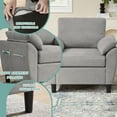 thumbnail image 4 of Soscana Living Room 3 Piece Sofa Set,Sectional Sofa Couch with Storage Ottoman and Storage Pockets, L Shaped 3 Seater Couch with Reversible Ottoman Loveseat Accent Chair, Living Room Furniture Set, 4 of 10