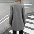 thumbnail image 5 of Chiccall Women's Lapel Wool‑Blend Trench Coat, Long‑Sleeve Button‑Down Mid‑Length Outerwear, Casual Fall Winter Fashion Overcoat for Women, 5 of 10
