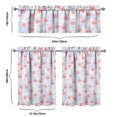 thumbnail image 3 of Kitchen Curtains 36 Inch Short - 3 Panel Set, Flamingo Tropical Bird Print, Rod Pocket Window Curtain, 100% Polyester for Hawaiian Summer Beach Decor, Easy Wash, 3 of 3