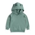 thumbnail image 3 of GYRATEDREAM Boys Girls 2 Pieces Tracksuits Outfits Athletic Hoodies Sweatshirts and Sweatpants Athletic Clothing Sets for 6-9M Green, 3 of 9