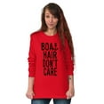 thumbnail image 3 of Boat Hair Don't Care Ocean Vibes Cute Women's Long Sleeve T Shirt Brisco Brands X, 3 of 6