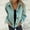 02 Green, variant on YueHuiYing Women's Long Sleeved Cozy Jacket Snap Button Coat with Pockets Casual Warm Outwear