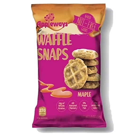 Appleways Maple Waffle Snaps | 1.9 Oz Bag | Pack of 15