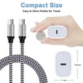 thumbnail image 6 of Type C Charger Block Fast Charging, PD 20W Charging Block with Type C to C Cable 6FT, USB C Block Charger Wall Adapter Plug Charger Station Power Base Compatible for iPhone Samsung Android, White, 6 of 7