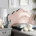 thumbnail image 4 of Bowery Hill Contemporary Velvet Twin Headboard in Light Pink, 4 of 6