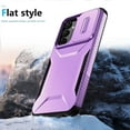 thumbnail image 6 of Dteck Case for Samsung Galaxy S24,Shockproof TPU+PC Armor Case Slide Lens Protection Cover for Galaxy S24,Purple, 6 of 7