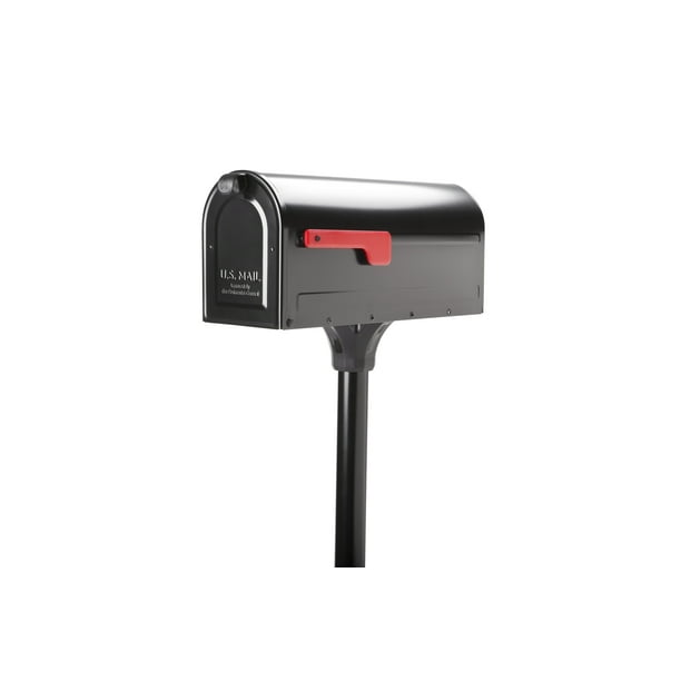 MB1 Post Mount Mailbox Black and Post Combo