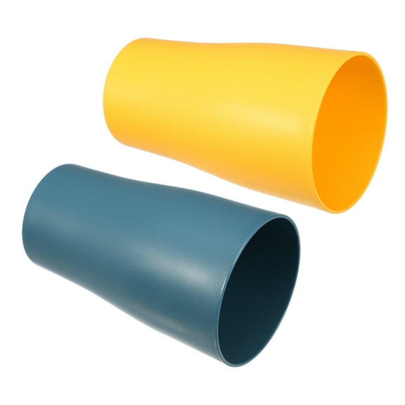 Unique Bargains 2pcs Bathroom Toothbrush Tumblers PP Cup for Bathroom Kitchen Color Blue Yellow 4.92''x3.03''