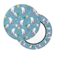 thumbnail image 7 of Uemuo Rabbit And Balloon Pattern Round Bar Stool Seat Covers Washable Stool Cushion Slipcover Elastic Bar Chair Covers-, 7 of 7