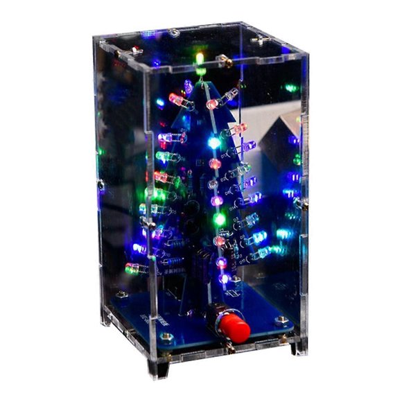 Kits de Sapin de Noël DIY Colorés RGB LED Kit d'Assemblage Électronique pour Sapins de Noël DIY B