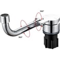 thumbnail image 6 of ABPETE Pro-Grade Fold-Down Camper Faucet,360° Swivel Brass Spout with Chrome Finish | Hot/Cold Mixer for RV Kitchens & Marine Decks (G1/2 Black Base), 6 of 9