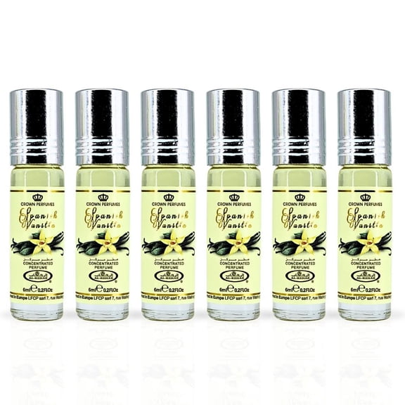 Spanish Vanilla Perfume Oil CPO 6ml (0.2 oz) by Al Rehab (Box of 6)