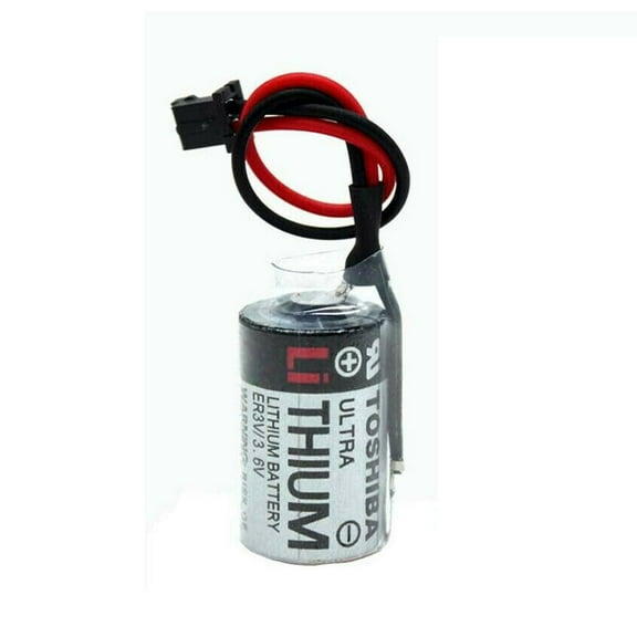 1-Pack ER3V 3.6V 1000mAh PLC Lithium Battery Compatible for JZSP-BA01 146705-1(with Black Connector)