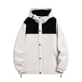 thumbnail image 1 of LOVZFMLL Jackets for Men's Casual Loose Fitting Long Sleeved Zippered Hooded Jacket, 1 of 5