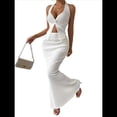 thumbnail image 2 of Conjunto de Dos Piezas para Mujer: Top con Cuello Halter y Falda con Frontal, Conjunto de Verano. XS, 2 of 10