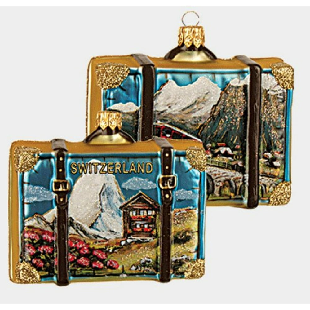 travel suitcase christmas ornament