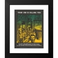 thumbnail image 2 of Red Pepper Posters 15x18 Black Modern Framed Museum Art Print Titled - Your Job is Killing You (1976), 2 of 5