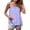 Purple, variant on Women's Camisole Tank Top Solid Color Suspender Vest Square Neck Loose Undershirt,Purple,2XL