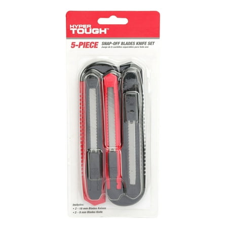 Hyper Tough Snap-Off Blades Knife Set, 5 Piece