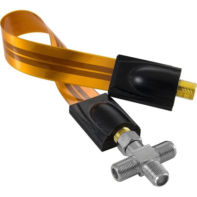 Divisor de antena Adaptador divisor cruzado para cable coaxial, satélite y cable de antena de TV, plateado ZefeiWu 8390611549251
