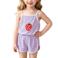 thumbnail image 3 of THDHVS Toddler Outfits for Girls,Girls Print Camisole Tank Top Shorts Summer Casual 2 Piece Set,Girls' Clothing Sets Purple 3-4 Years, 3 of 10