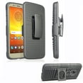 thumbnail image 3 of for 6" Motorola moto E5+ Plus E5 SUPRA Case Belt Clip Holster Phone Case Mag Mount Ready Bumper 2 Kick stand Hybrid Armor Impact Cover Black, 3 of 4