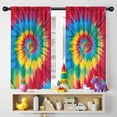 thumbnail image 5 of Blackout Kids Curtains,Colorful Tie Dye Mandala Pattern Childrens Insulated Curtains Set Of 2,Bedroom Essentials,Toddler Room Decor 42"x54", 5 of 5