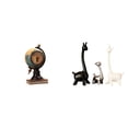 thumbnail image 1 of Figura de escritorio,Reloj de mesa con figura de globo terráqueo,decoración para oficina y hogar,Reloj de escritorio,figura decorativa,decoración para el hogar,Estatua de ciervo alce,Estatua, 1 of 8