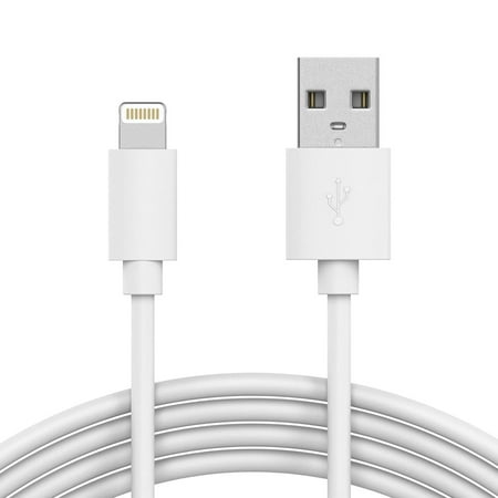 TALK WORKS 10ft iPhone Charger Fast Charging Lightning Cable Heavy Duty, White