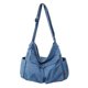 thumbnail image 2 of (Envío Por La Mitad) Bolso Mezclilla Ins Bolso Hombro Coreano Bolso Cruzado Japonés Harajuku Retro Literario Perezoso Mujer Gran Capacidad Azul, 2 of 9