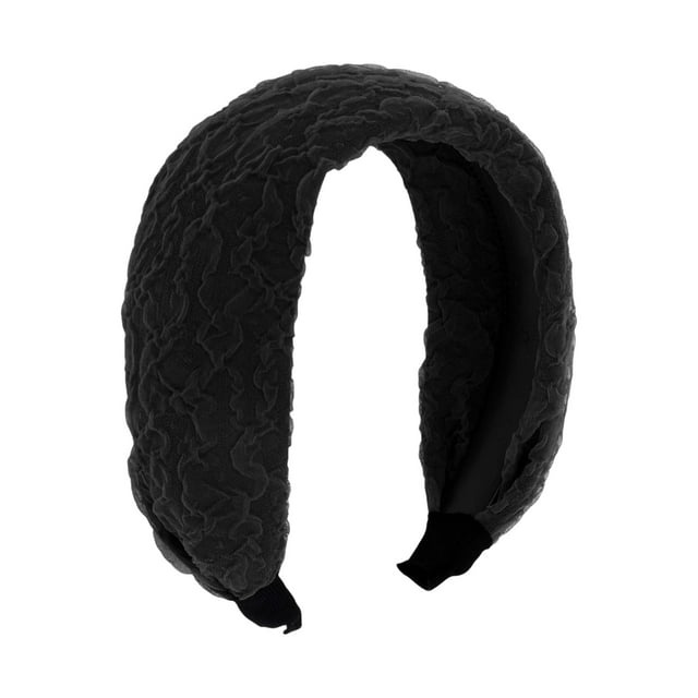Unique Bargains 1 Pce Bandeau en Chiffon Accessoires pour Cheveux Larges Noir