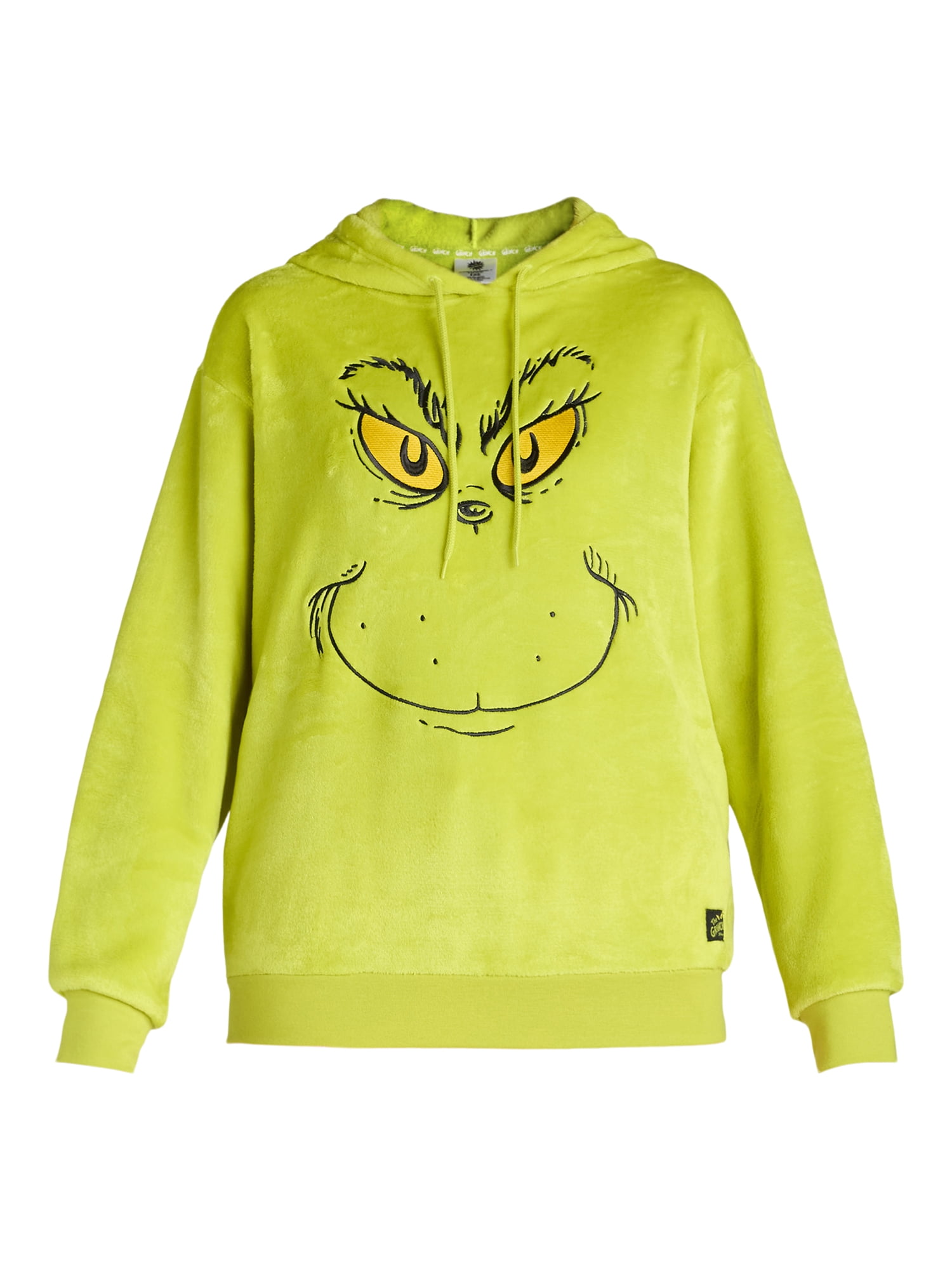 Dr. Seuss Grinch Face Graphic Pullover Woobie Hoodie, Women's