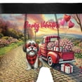 thumbnail image 4 of Be My Valentine's Shih Tzu Truck Full of Love Flower Balloon All Over Print Boxer Briefs Underwear for Men Dad Lion Dog Lover Gifts - 02029, 4 of 6