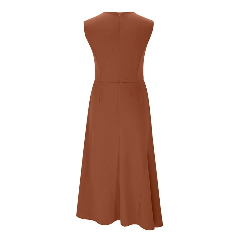 coffee brown wedding guest dress Dreamyannie UK Coffee Wedding Guest Dress Satin Spaghetti Straps Sheath  Long Evening Dress main image 1