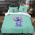 thumbnail image 3 of Stitch 3-piece Set Bedding Set 3D Print Comforter Cover with Zipper ForTeens And Kids Adults Soft Microfiber Bedspread Cover, 3 of 5
