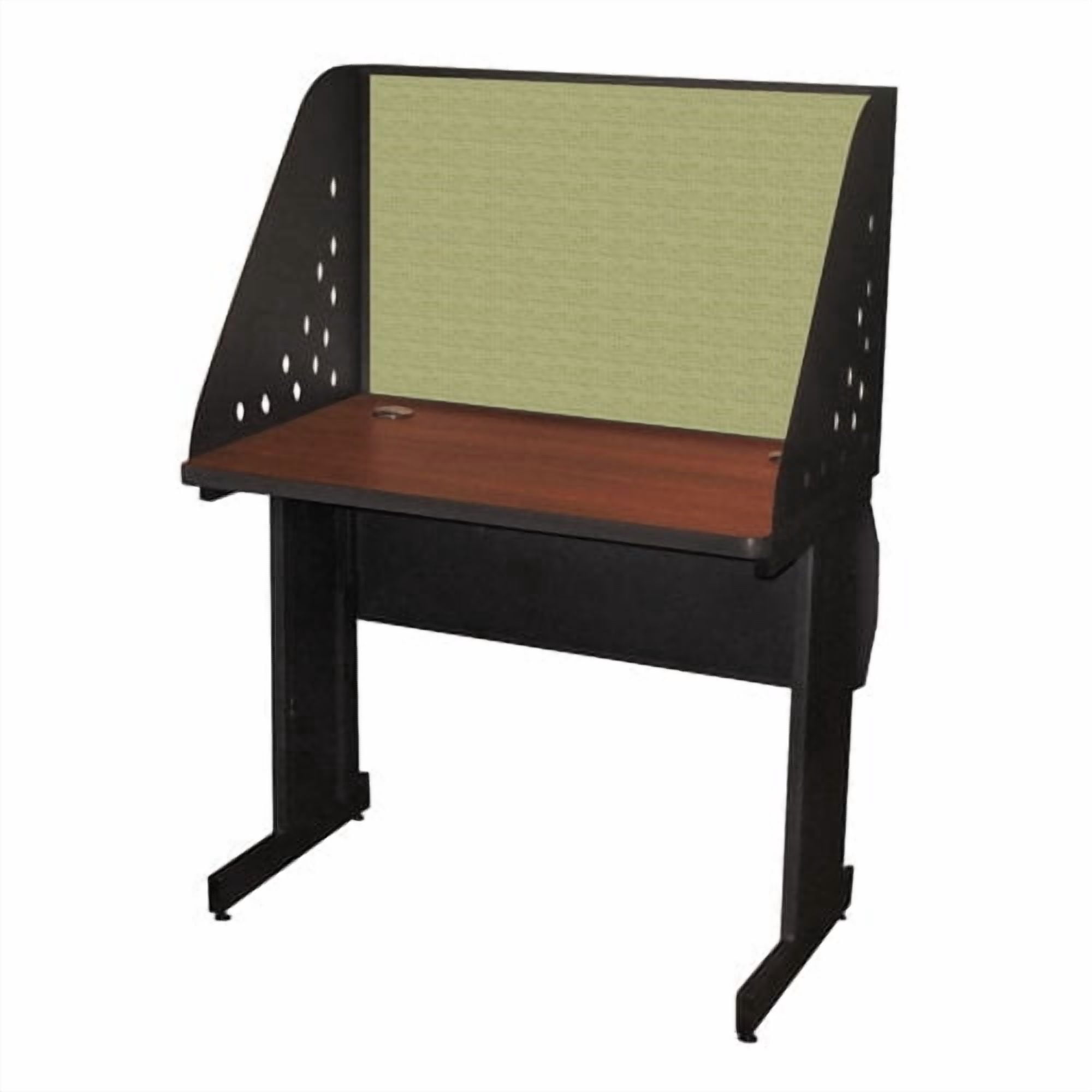 Marvel PRCL0019_UT8563 42W x 30D Pronto School Training Table with Carrel and Lockable Raceway - Putty Finish and Chalk