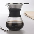thumbnail image 2 of Portable Pour Over Coffee Maker Glass Carafe Coffee Dripper Brewer Cafe Utensils Pot+Filter, 2 of 9