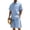Light Blue, variant on BLTIBY Mens 2 Piece Outfits Summer Set Short Sleeve Button Down Lapel Shirts and Shorts Beach Casual Jogging Suits with Pockets White 3XL