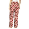 thumbnail image 3 of Naloa Strawberries Print Women’s Ultra-Soft Comfy Pajama Lounge Pants with Pockets & Drawstring, 3 of 8