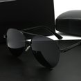 thumbnail image 3 of Large Frame Classic Polarized Sunglasses for Men - Driving, Riding, Outdoor Fishing Essentials with Protective Glasses Case, 3 of 5